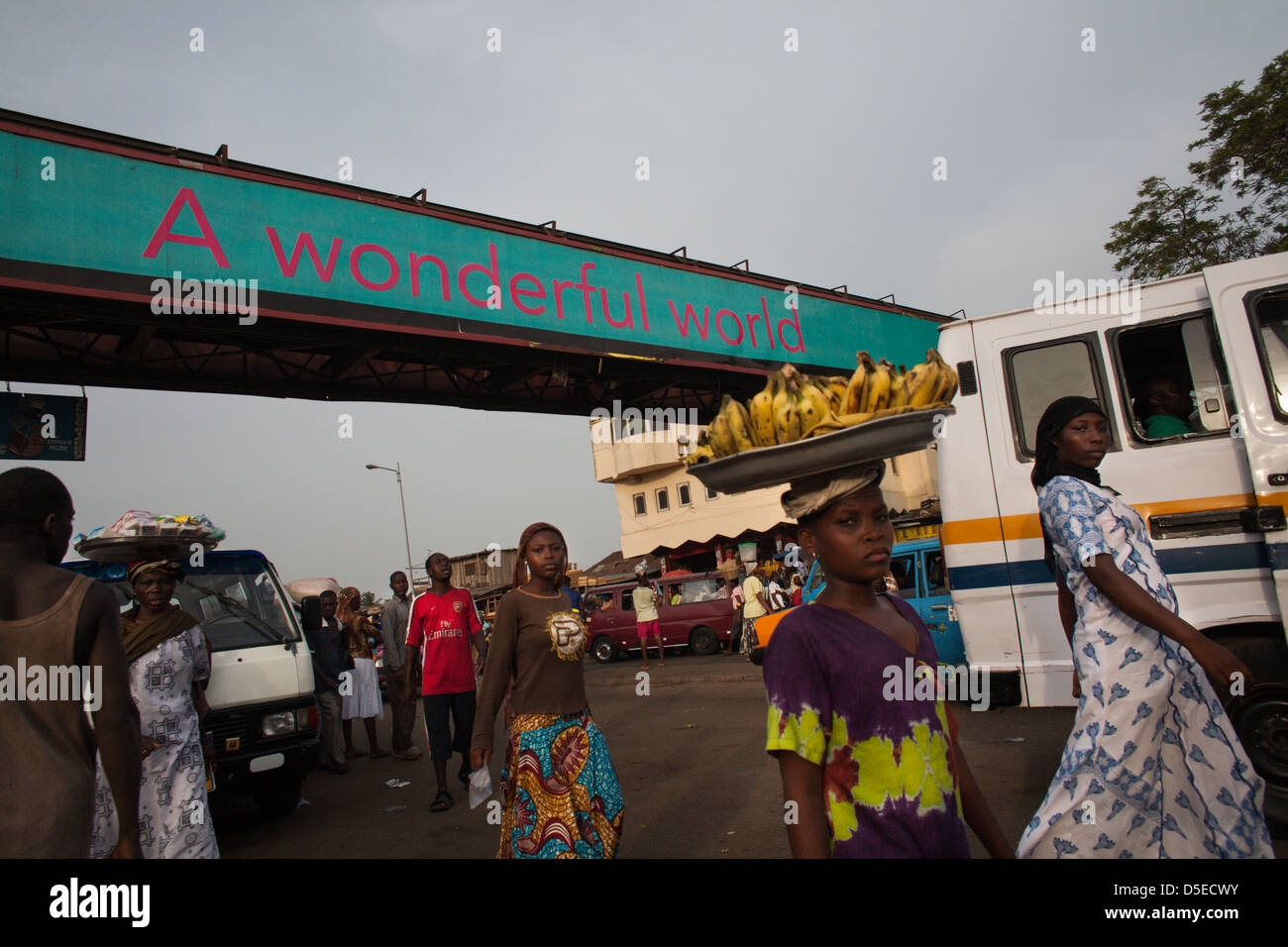 La città di Accra, Ghana. Foto Stock