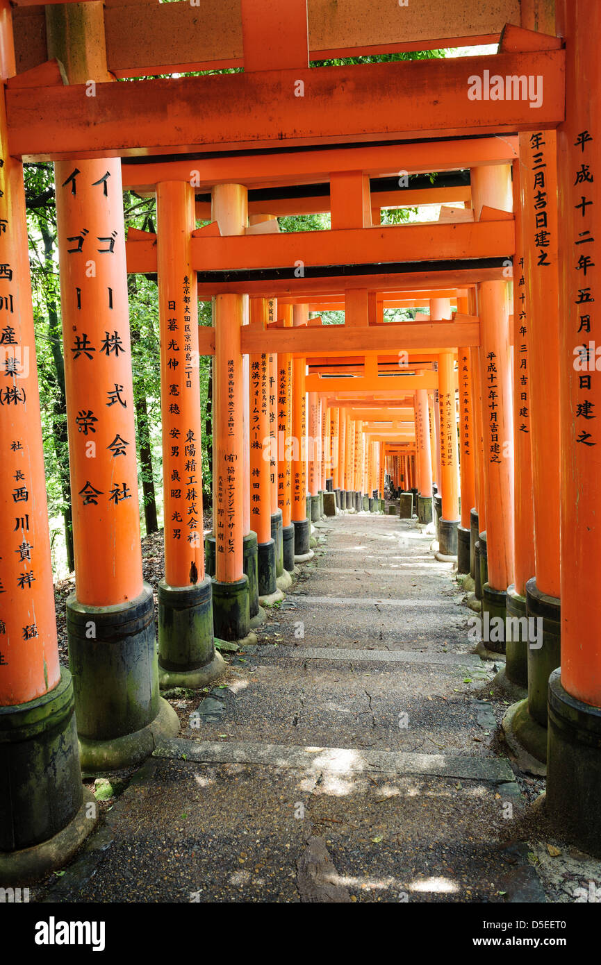 Dettagli del Fushimi-Inari-Taisha, Kyoto, Giappone, Asia Foto Stock