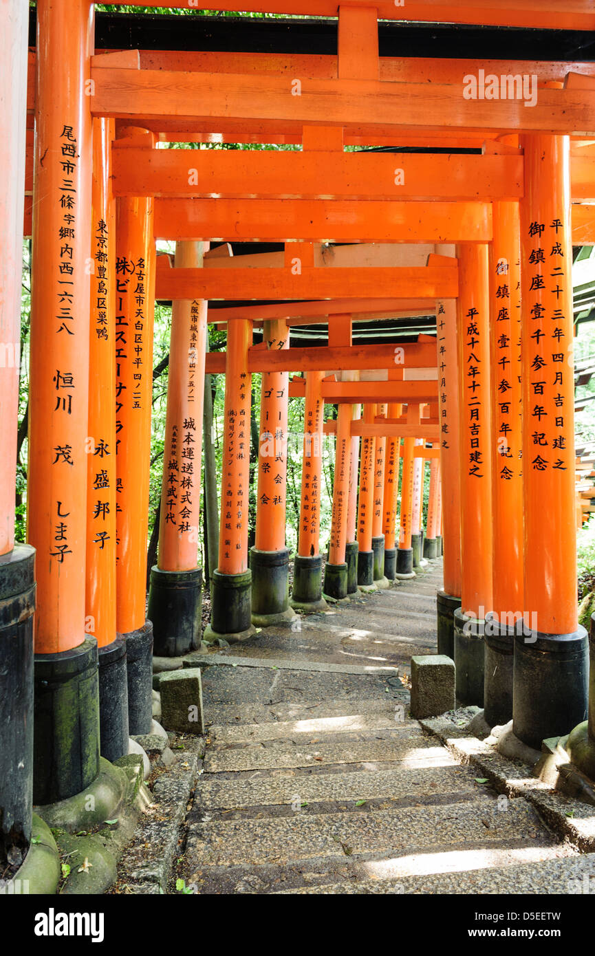 Dettagli del Fushimi-Inari-Taisha, Kyoto, Giappone, Asia Foto Stock