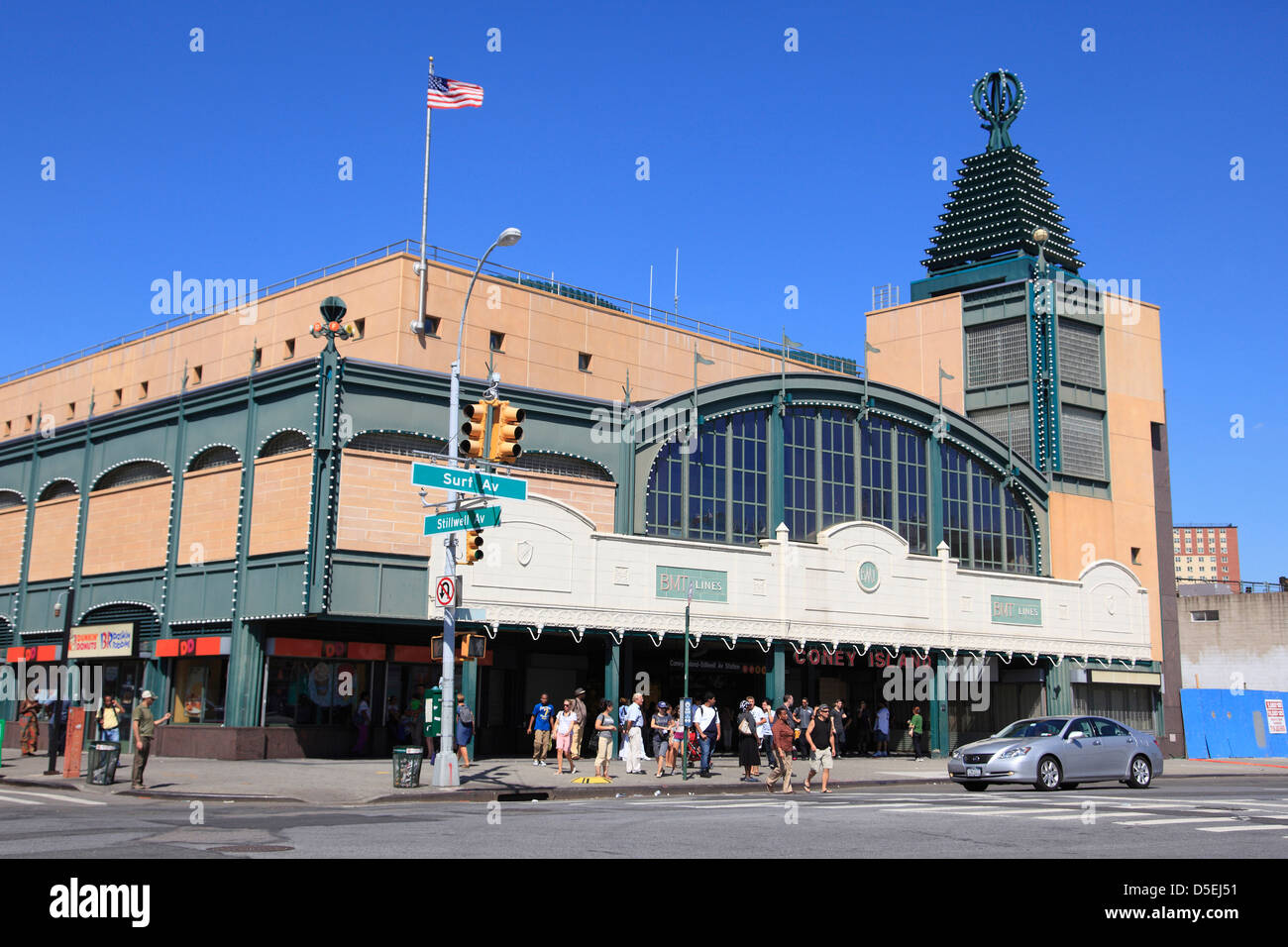 Stillwell Avenue stazione della metropolitana, Coney Island, Brooklyn, New York City, Stati Uniti d'America Foto Stock