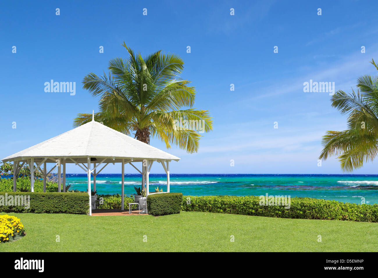 Gazebo bianco Foto Stock