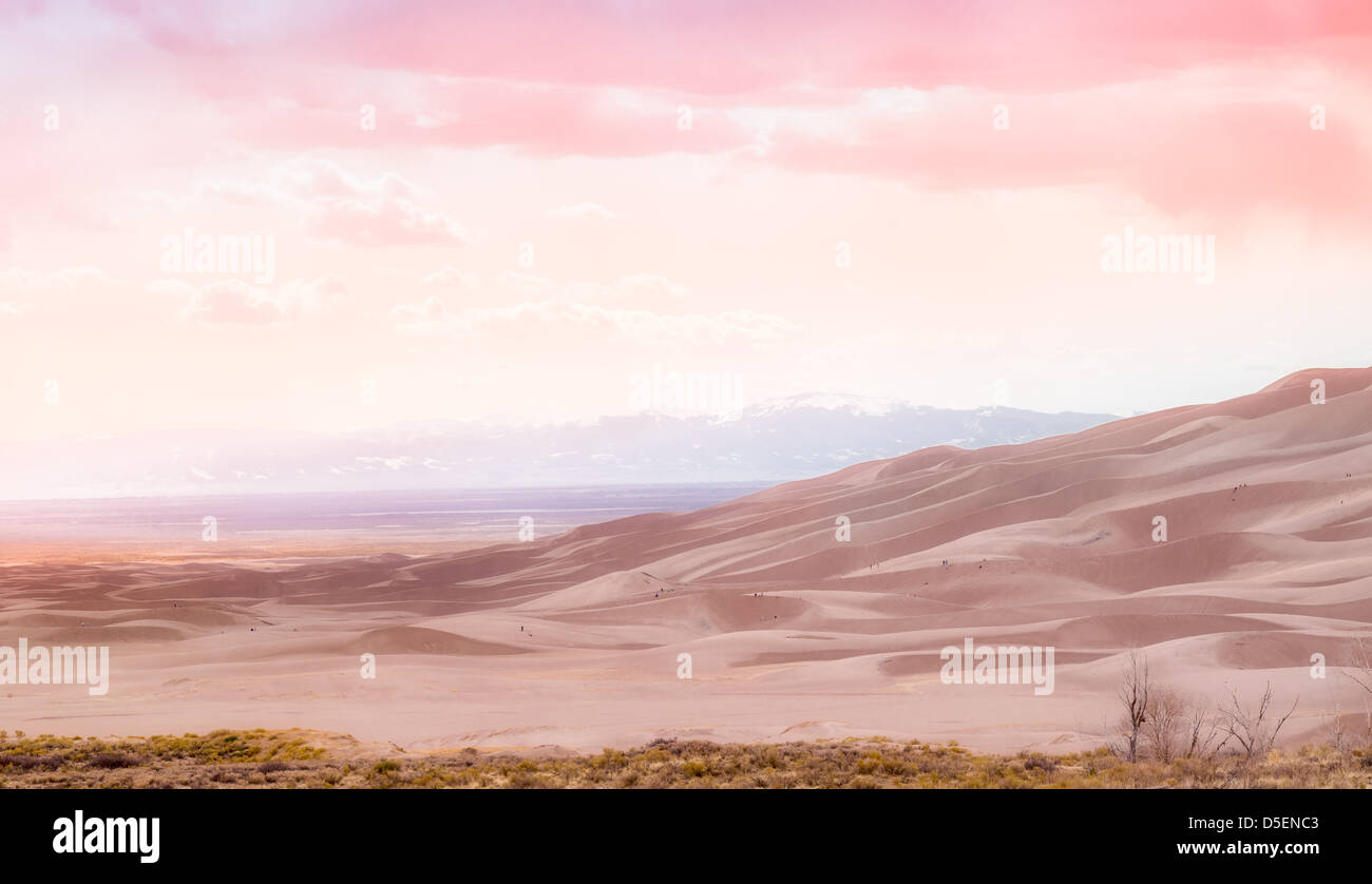 Le grandi dune di sabbia del Parco Nazionale e di preservare in Colorado Foto Stock