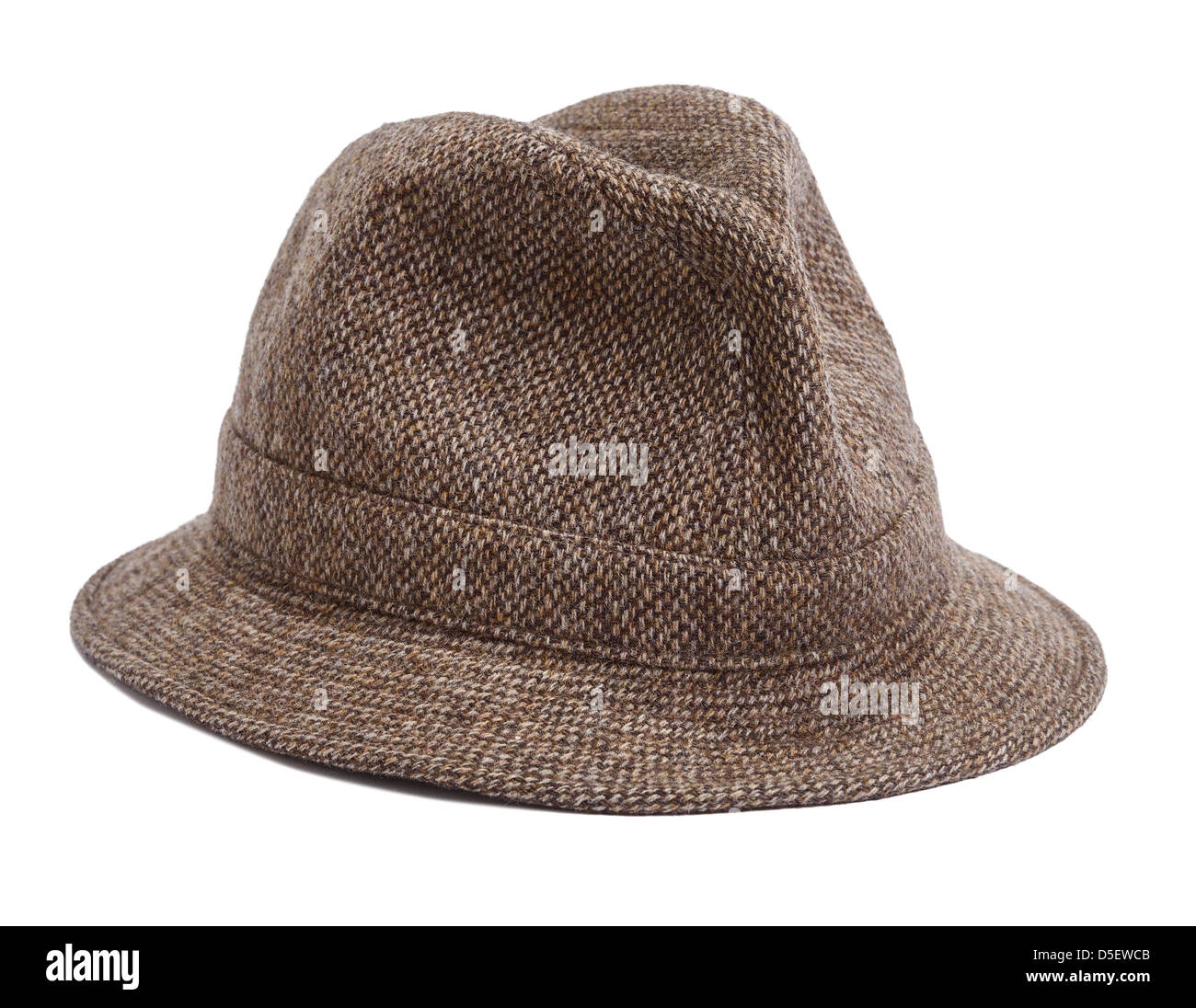 Lana marrone tweed hat Foto Stock