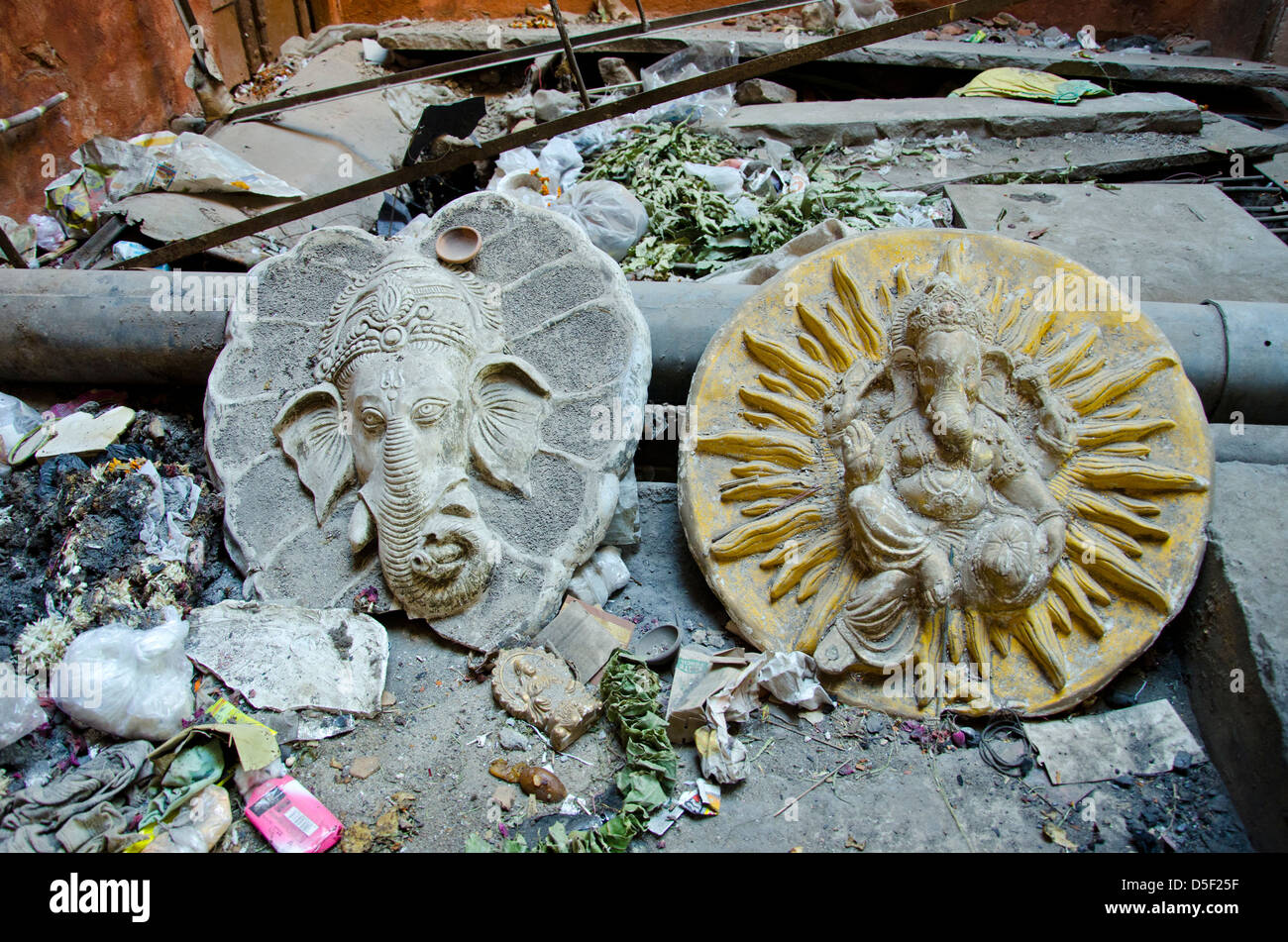 Signore di successo Ganesha rotto le foto di Amritsar street, India Foto Stock