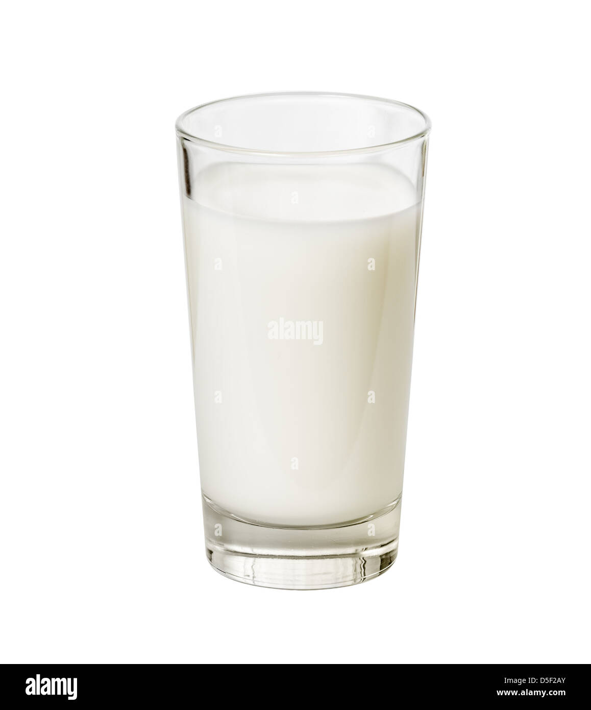 Bicchiere di latte isolato su bianco con percorso di clipping incluso Foto Stock