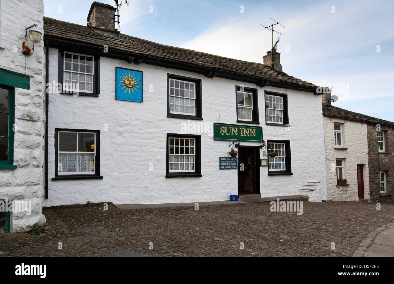 Sun Inn, pub, ammaccature, Yorkshire Foto Stock