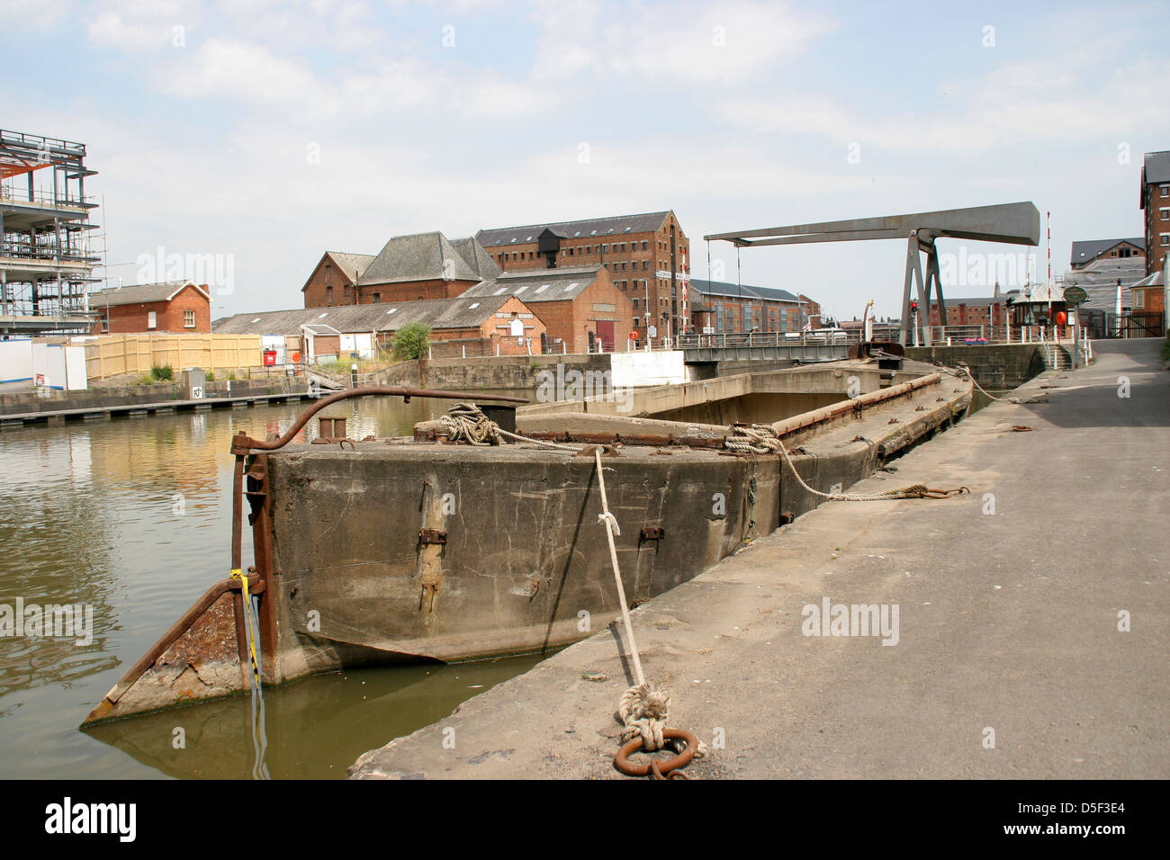 Calcestruzzo Barge Waterways Museum Gloucester Docks Gloucestershire England Regno Unito Foto Stock