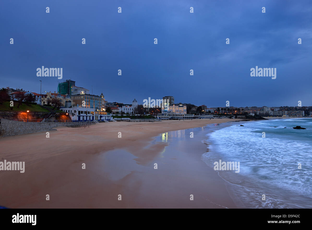 Spiaggia di Santander Foto Stock