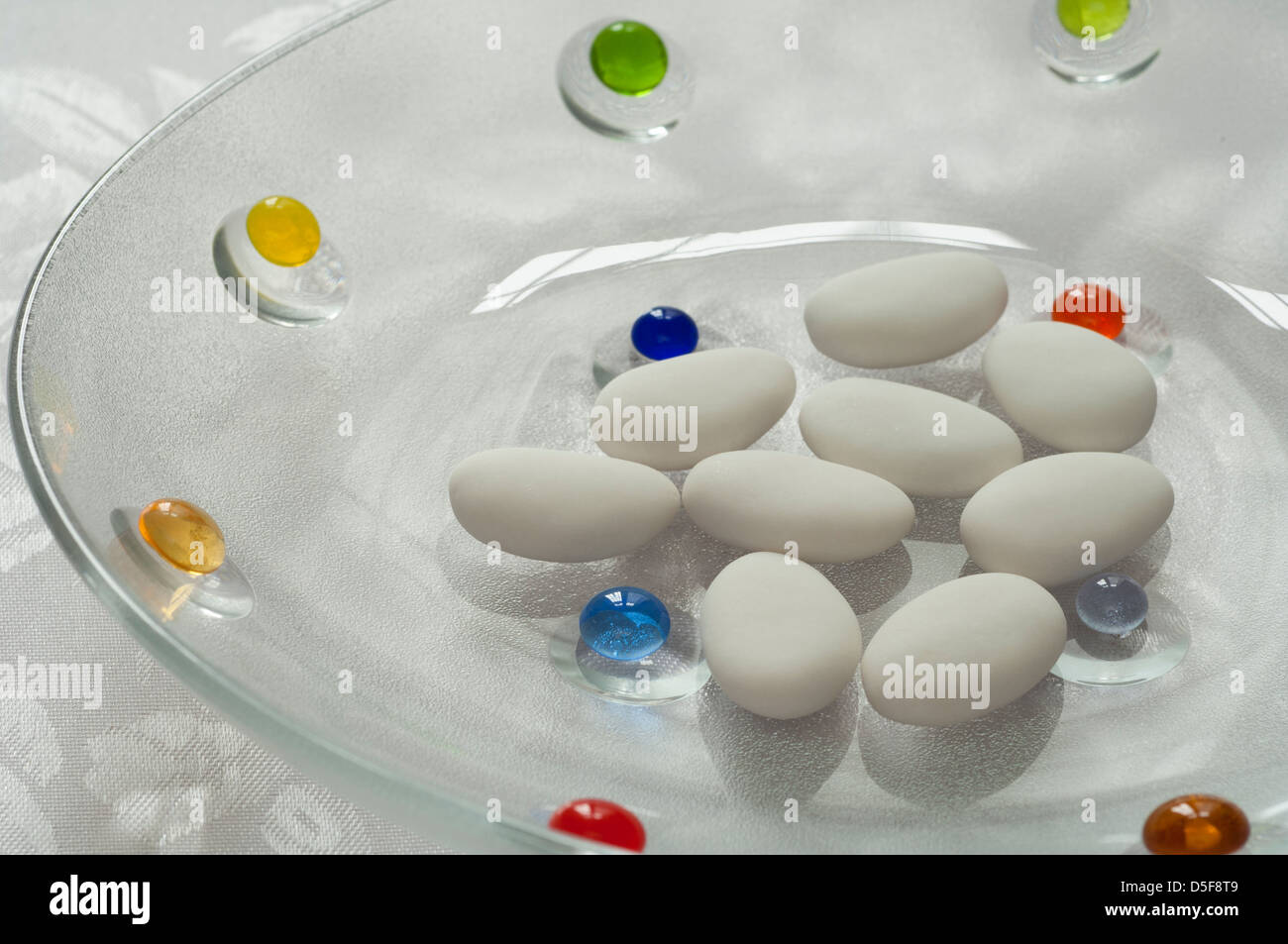 Vista ravvicinata della tradizionale italiana confetti. Letto king size confetti di Sulmona Foto Stock