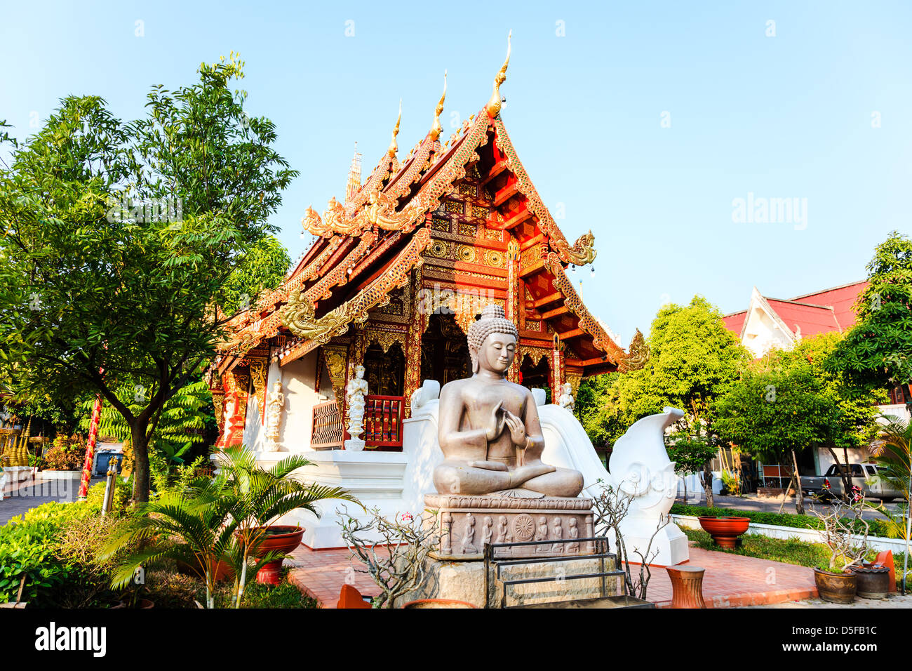 Nord del tempio thailandese, Chiang Rai, Thailandia Foto Stock