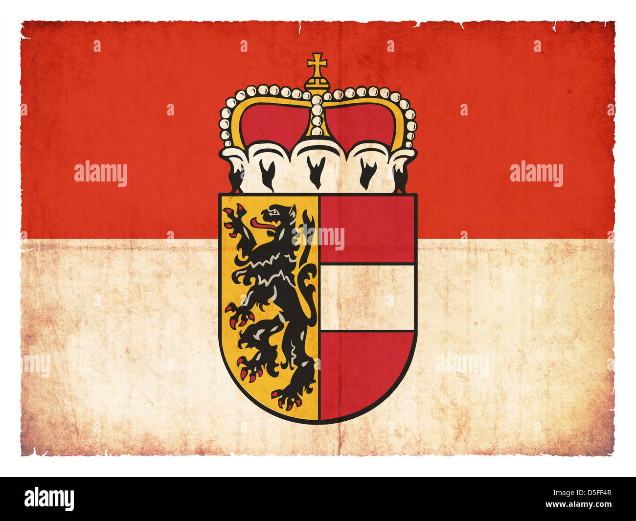 Bandiera della provincia austriaca Salisburgo creato in stile grunge Foto Stock