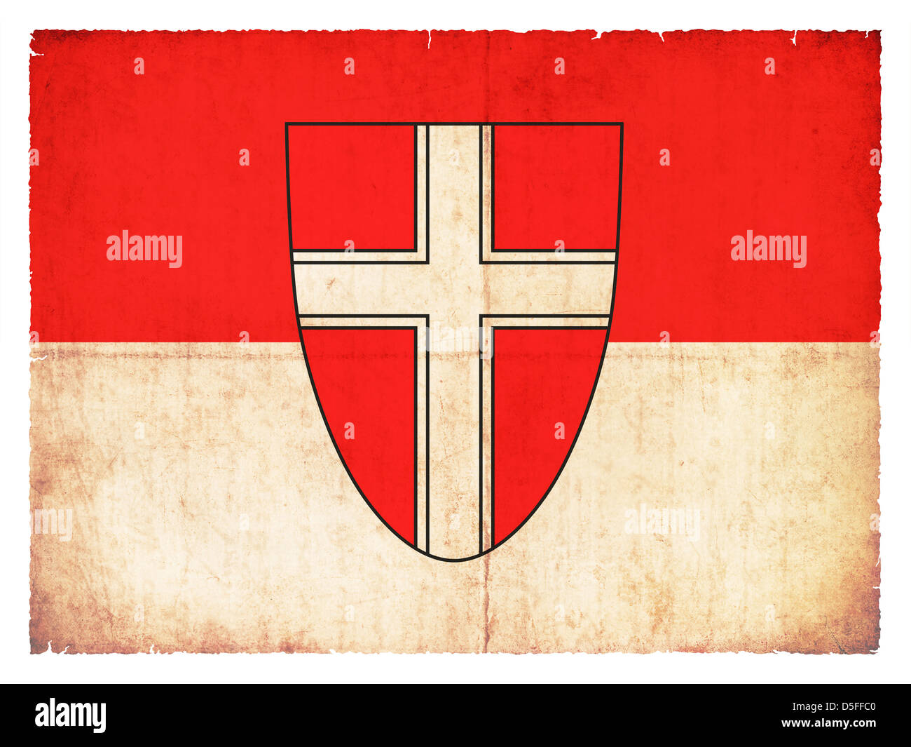 Bandiera della provincia austriaca a Vienna creato in stile grunge Foto Stock