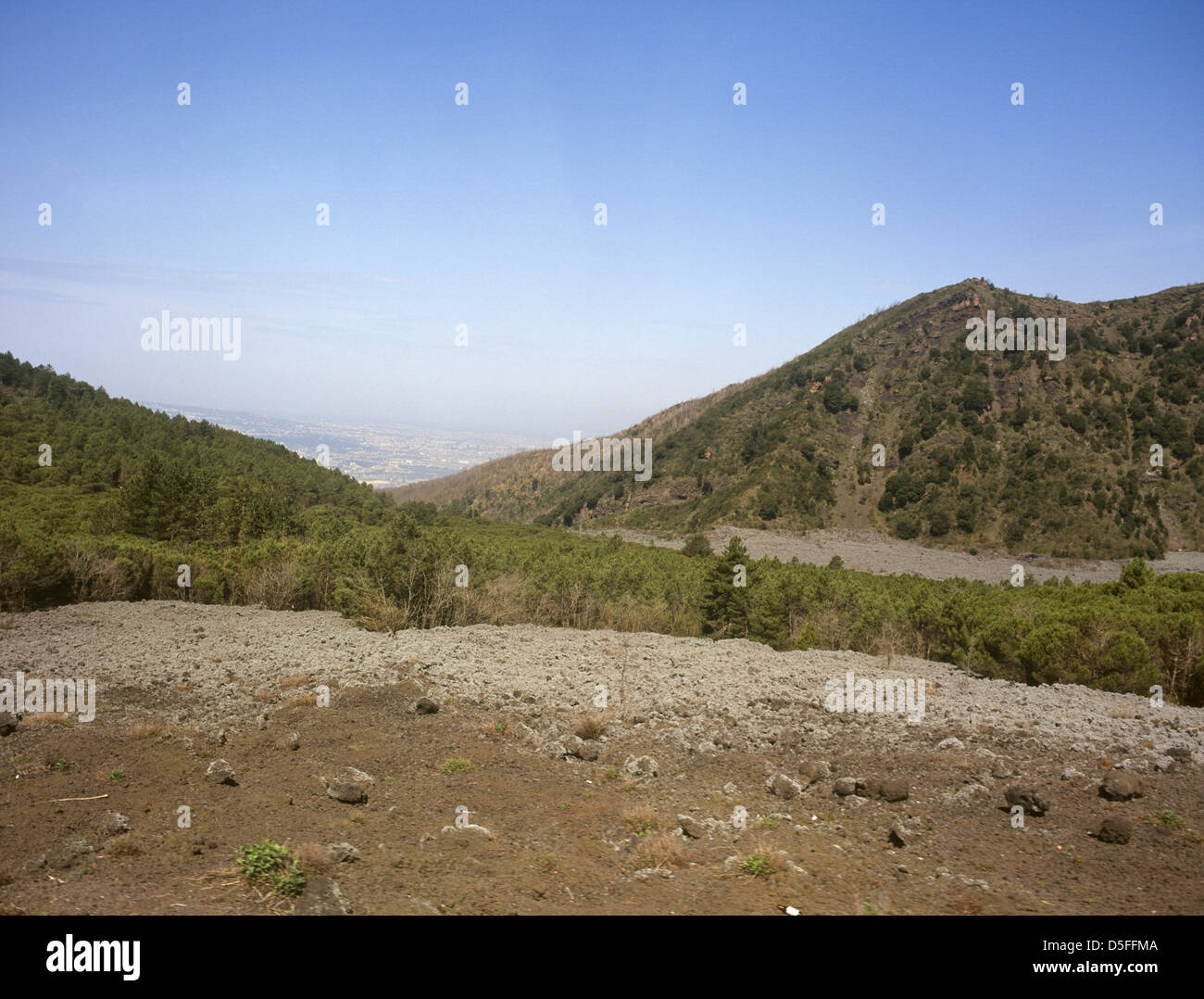 Italia Campania Vesuvio flussi di lava dal 1944 eruzione Foto Stock