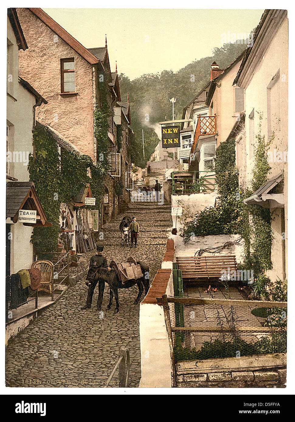 [High Street, Clovelly, Inghilterra] (LOC) Foto Stock