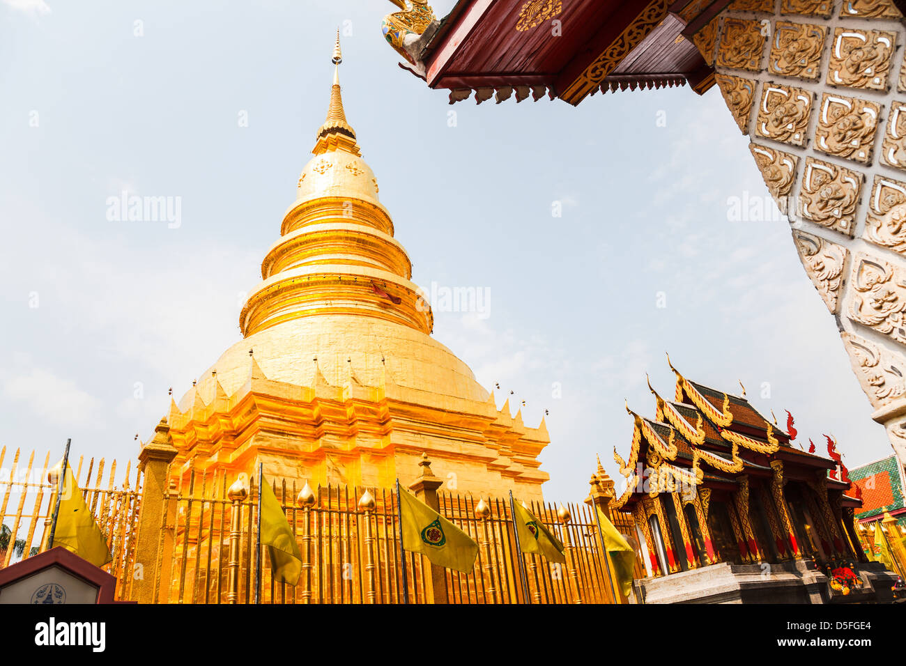 Phra That hariphunchai in lamphun, Thailandia Foto Stock
