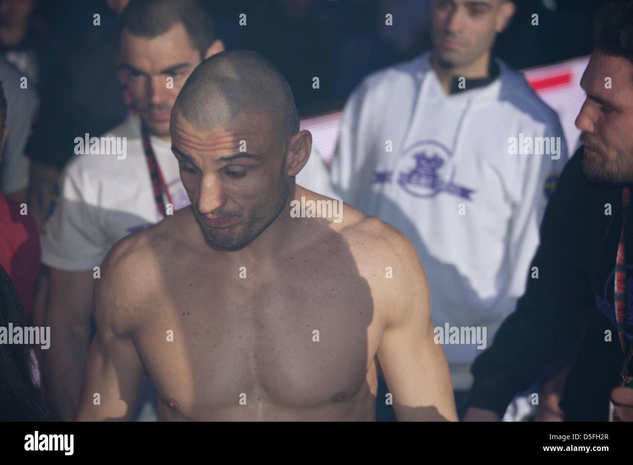 IMPERA MMA Fighting Championship 2013 Roma, la partita di Marco Santi contro Fabricio Nascimento Foto Stock