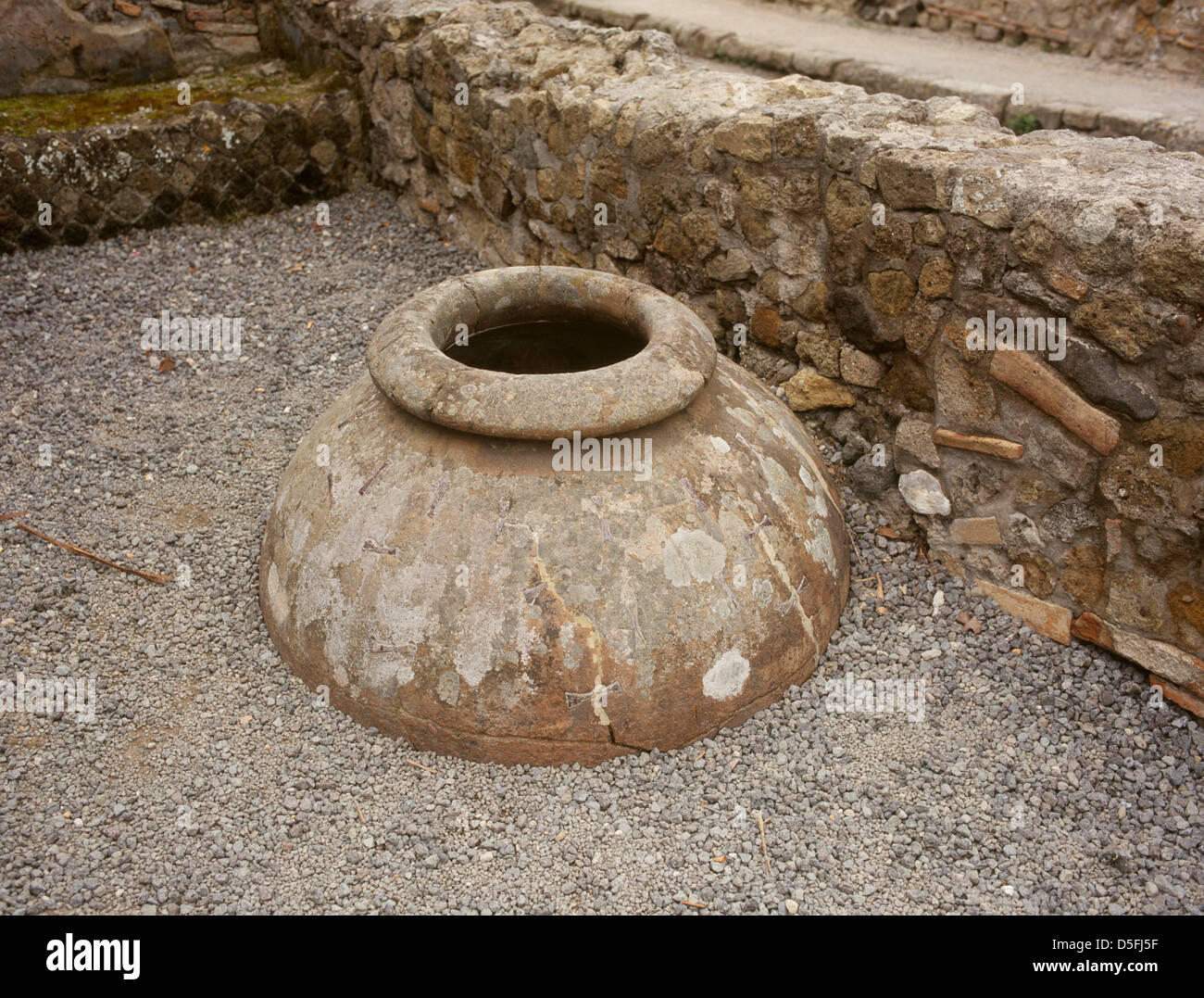 Italia Campania Herculanium giara di storage Foto Stock