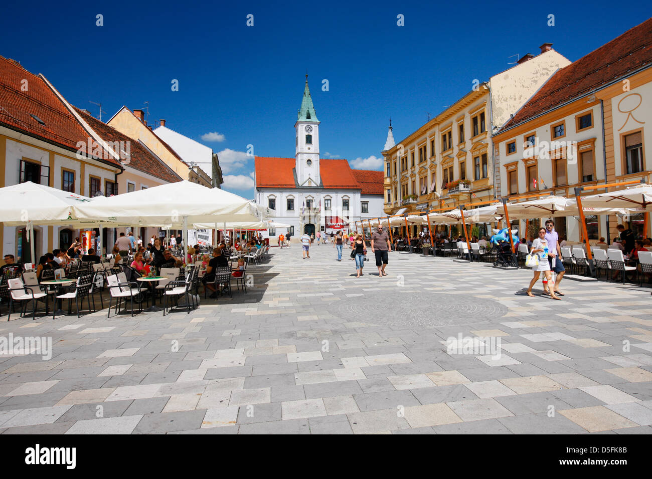 Varazdin piazza principale. Foto Stock