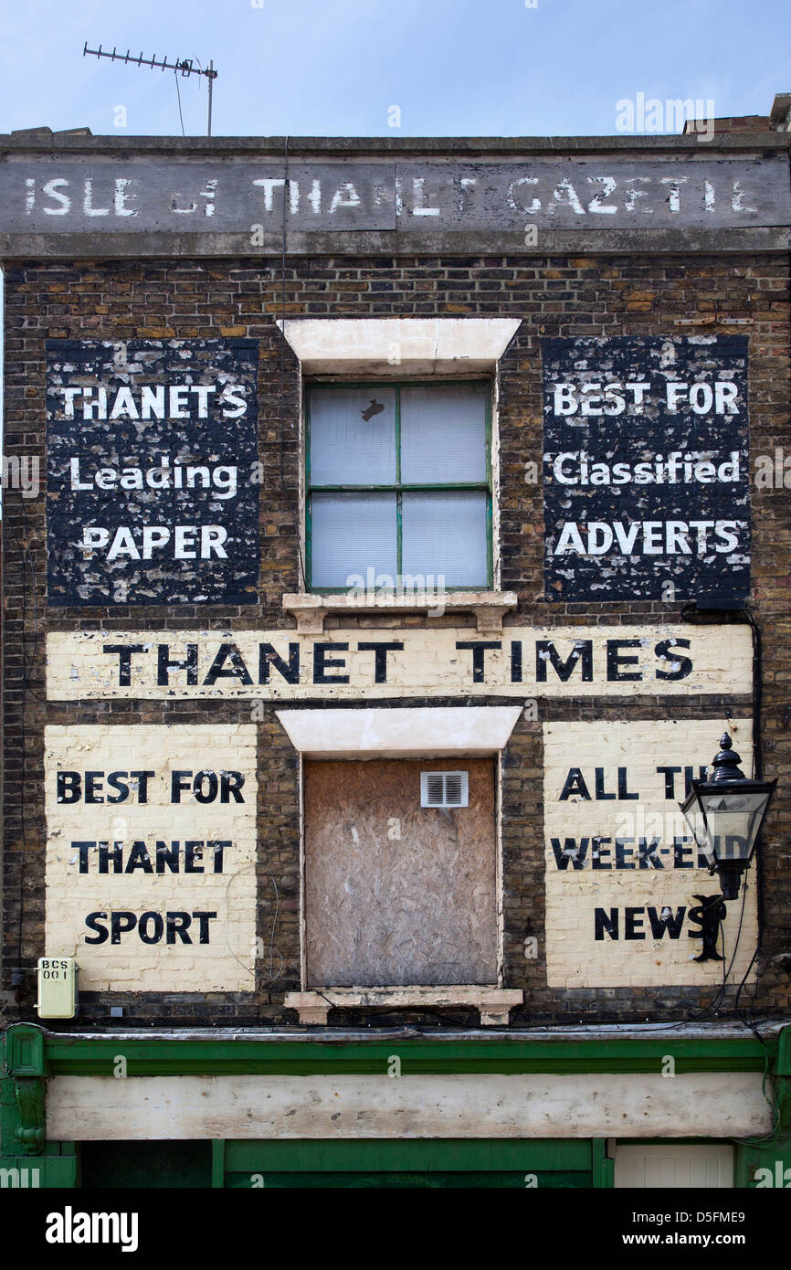 Thanet volte segno fantasma Città Vecchia Margate Foto Stock