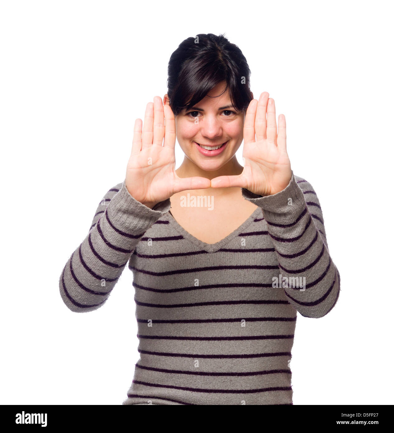 Filmato femmina / direttore della fotografia Foto Stock