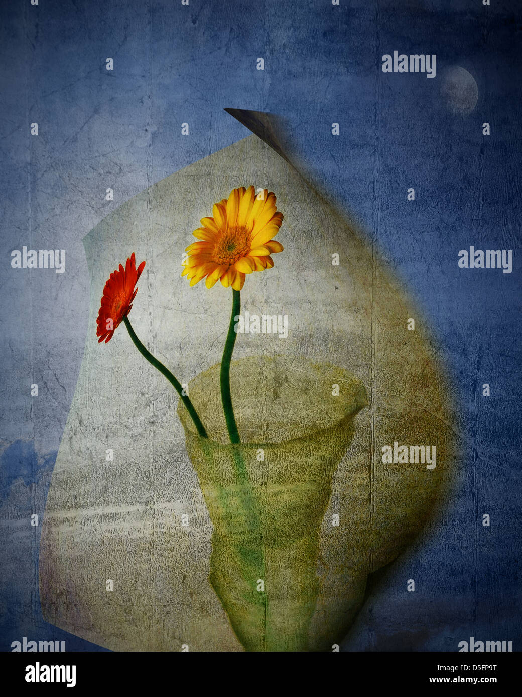 Arte digitale: al vento Foto Stock