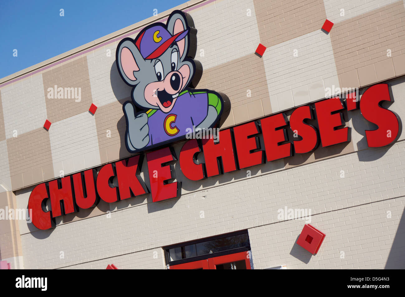 Chuck e del formaggio Restaurant Sign Foto Stock