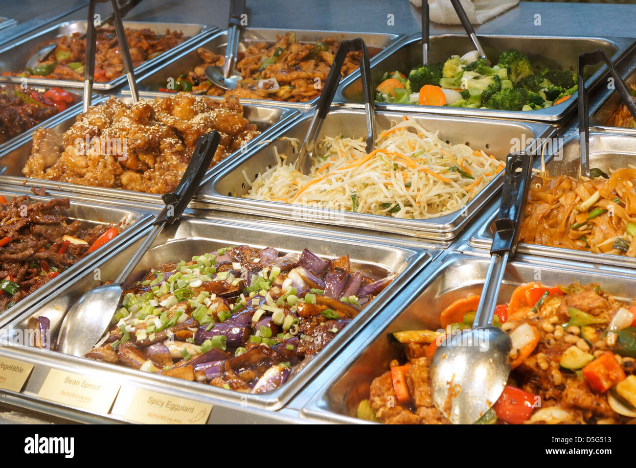 Il Szechuan alimenti, Shopping Mall Food Court Foto Stock