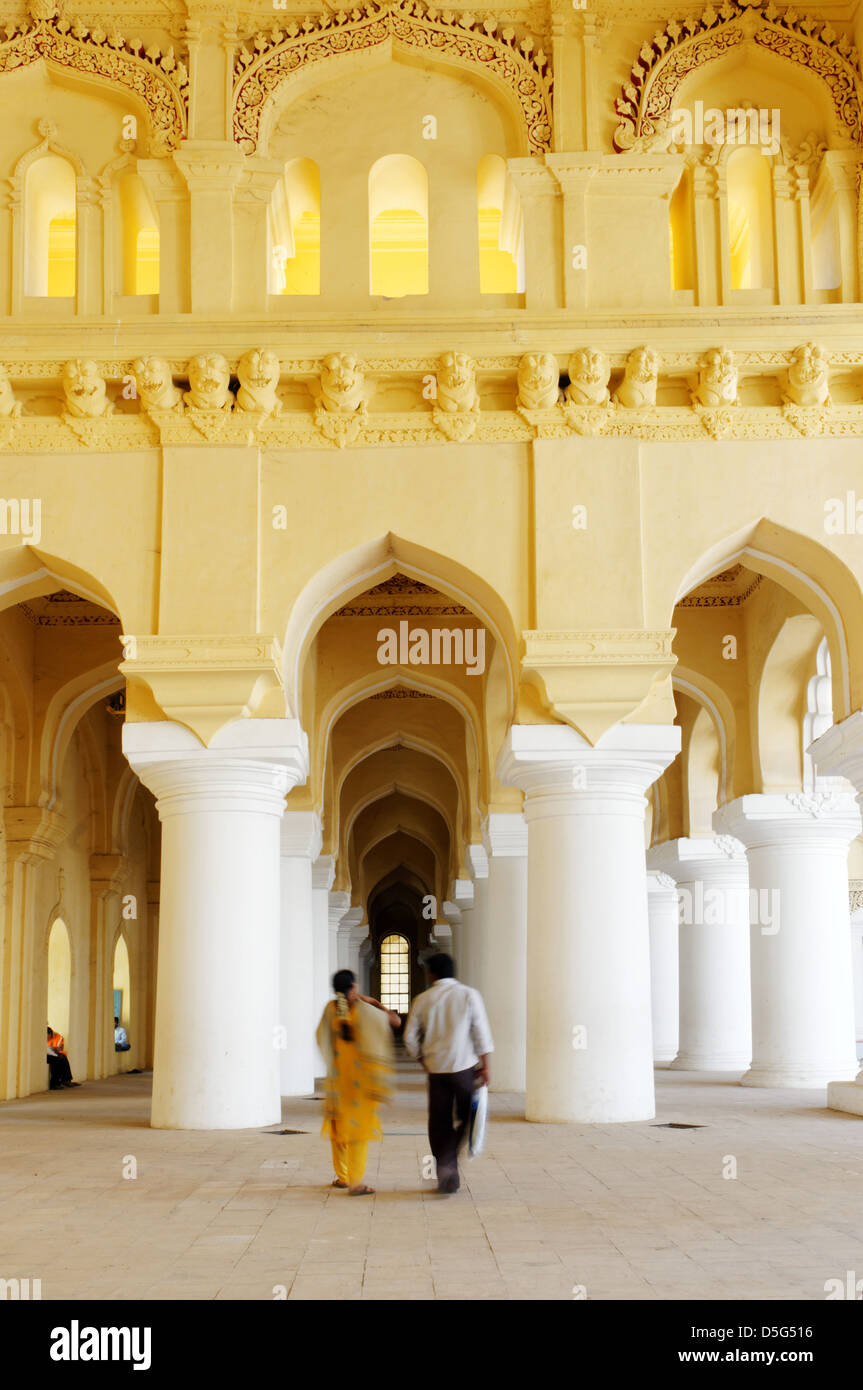 All'interno di Madurai (Tirumalai Nayak) Palace, India del Sud Foto Stock