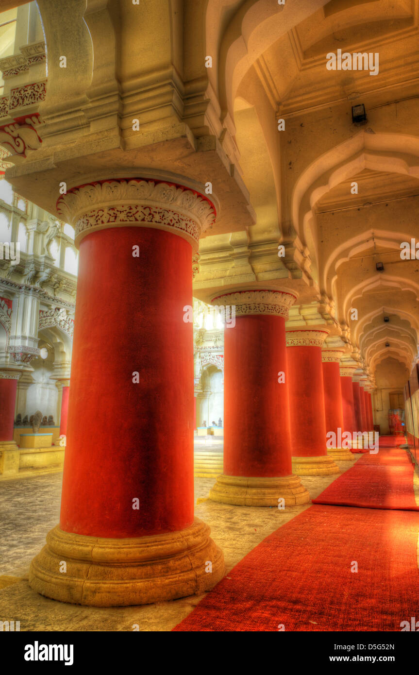 All'interno di Madurai (Tirumalai Nayak) Palace, India del Sud Foto Stock