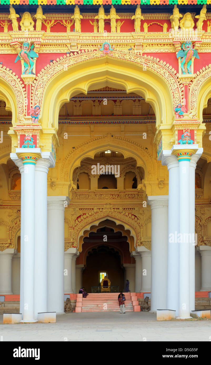 All'interno di Madurai (Tirumalai Nayak) Palace, India del Sud Foto Stock