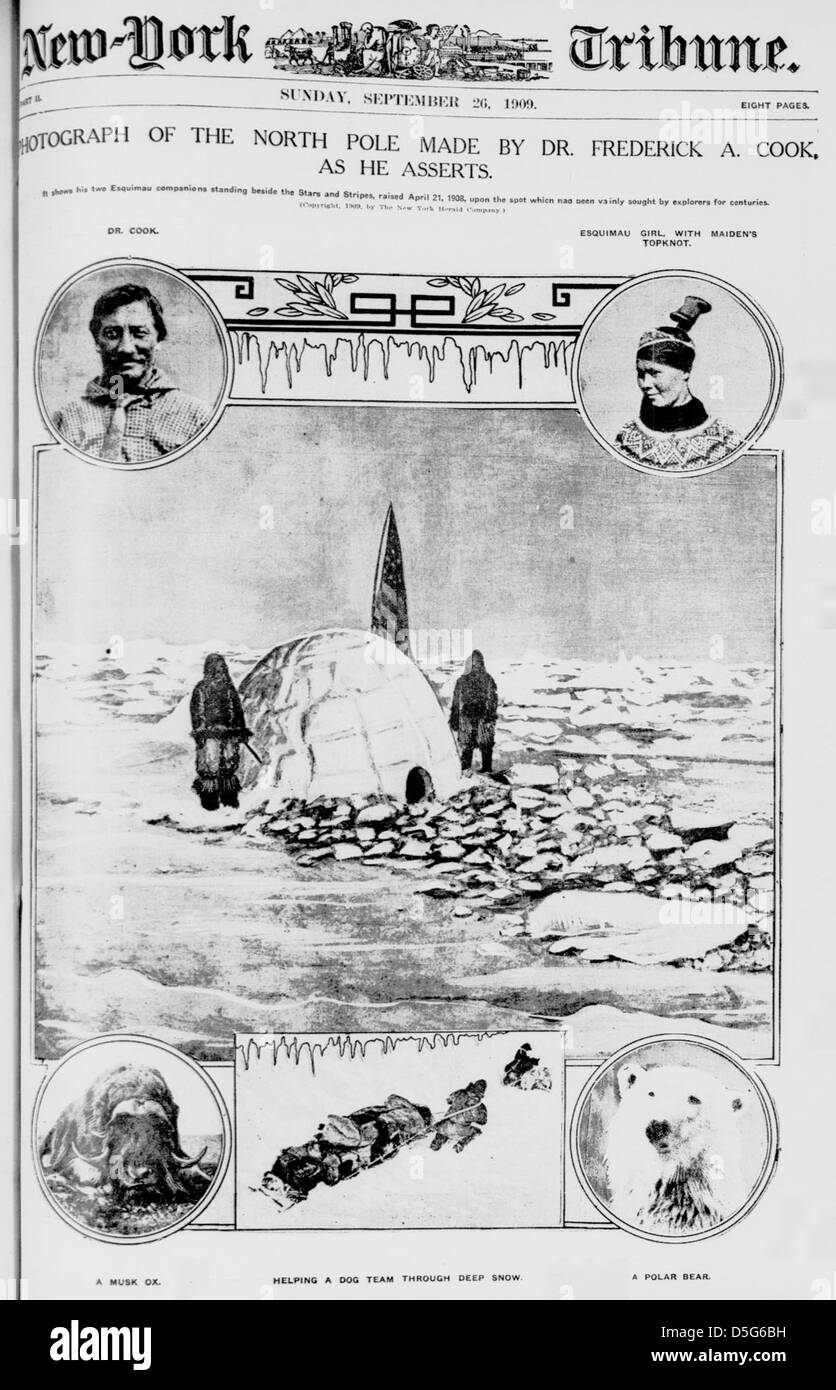 Fotografia del Polo Nord realizzato da Frederick A. Cook, come egli asserisce (LOC) Foto Stock