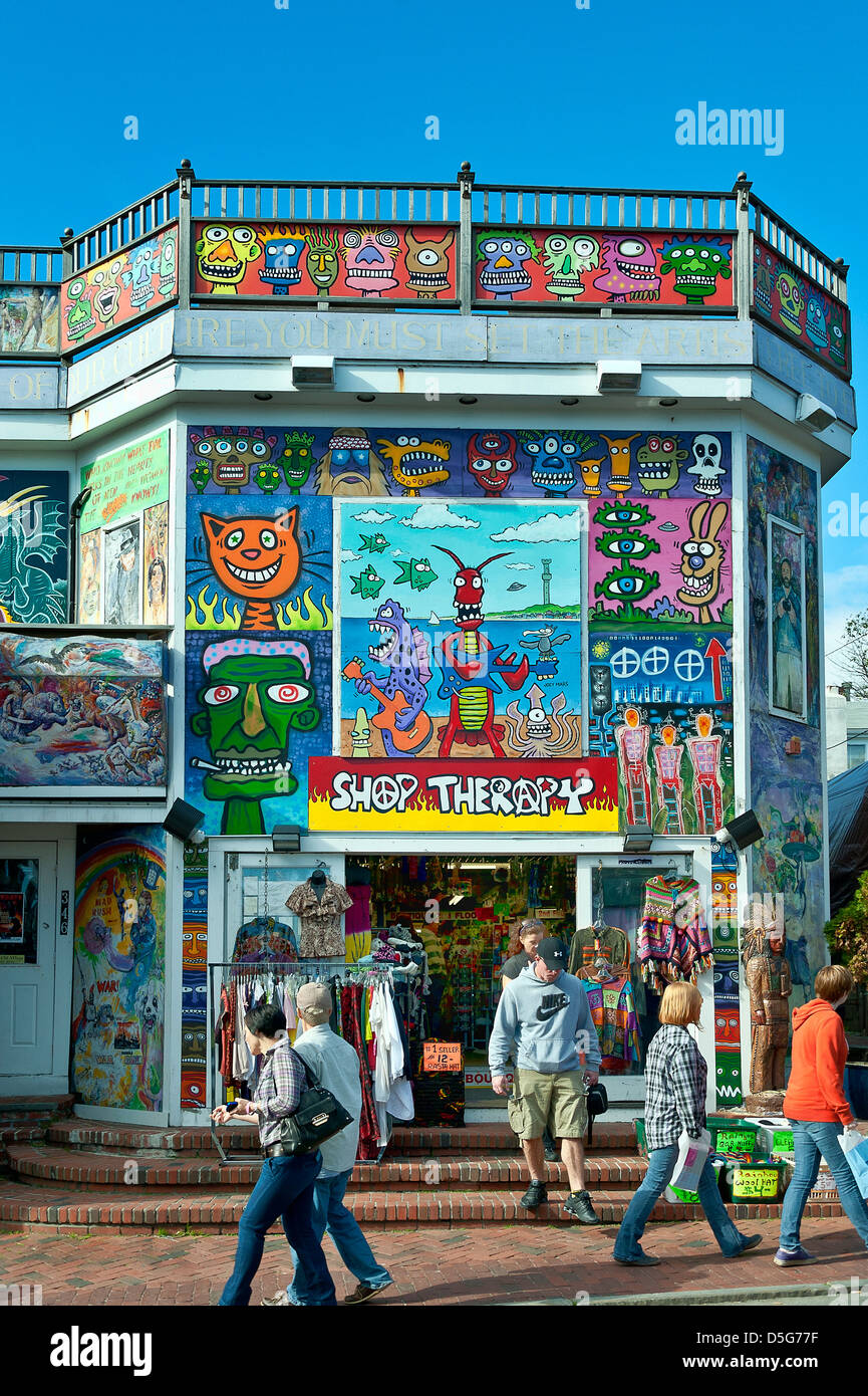 Novità shop on Commerce Street, a Provincetown, Cape Cod, MA, Stati Uniti d'America Foto Stock