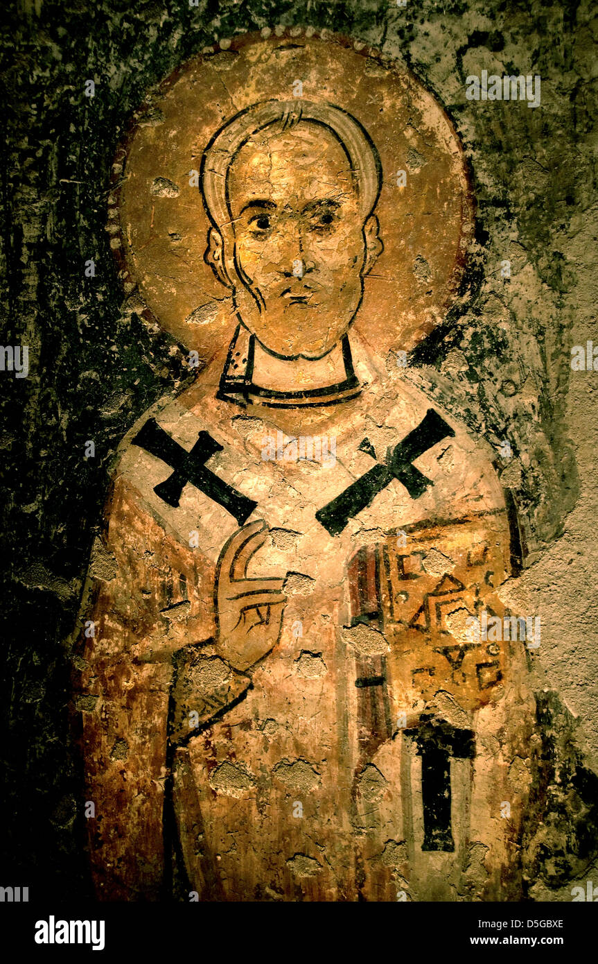 Saint Nicholas xi secolo D.C. il Greco in Grecia Foto Stock