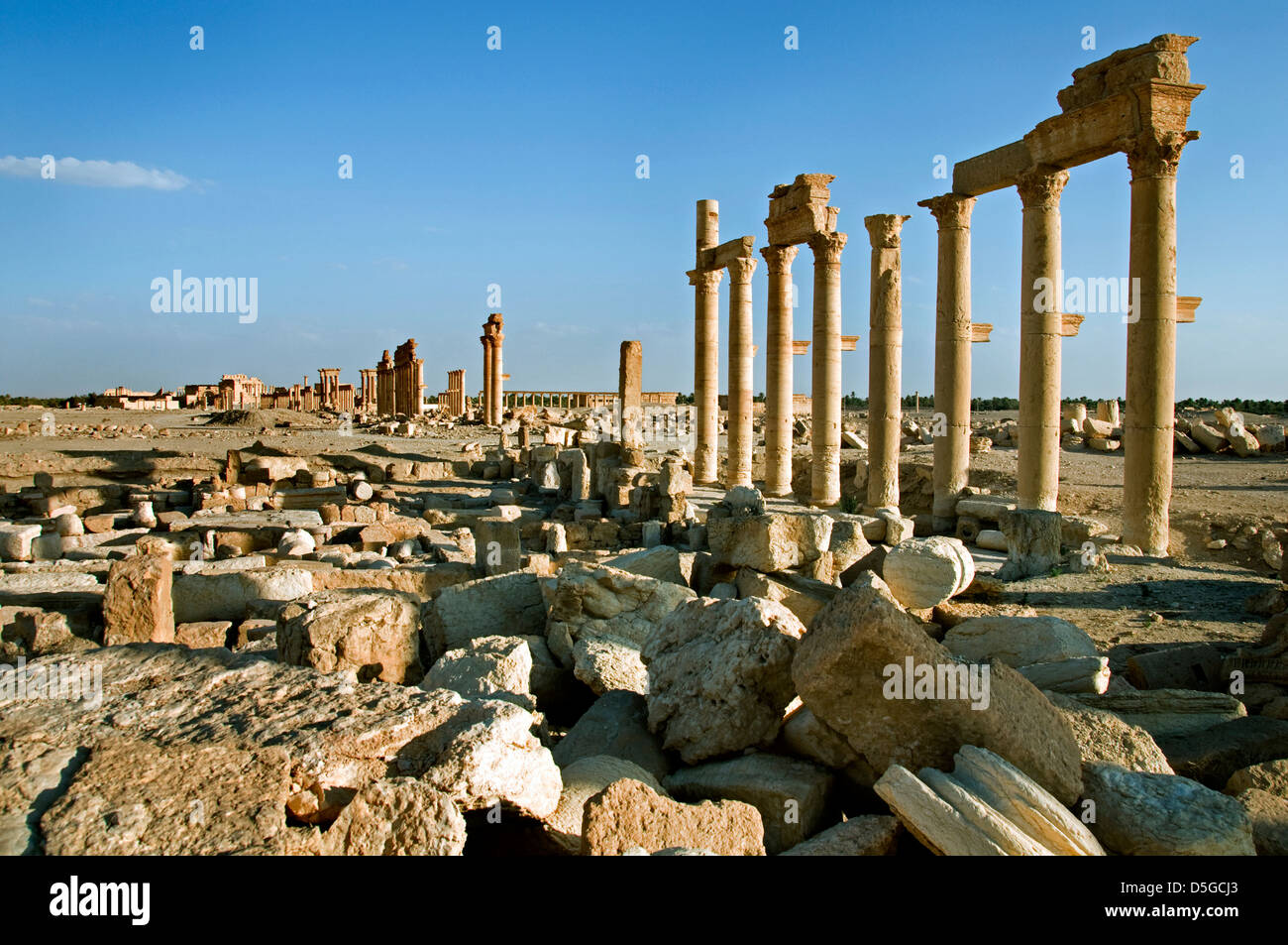 2 Cent BC Palmyra Siria sito archeologico romano Foto Stock