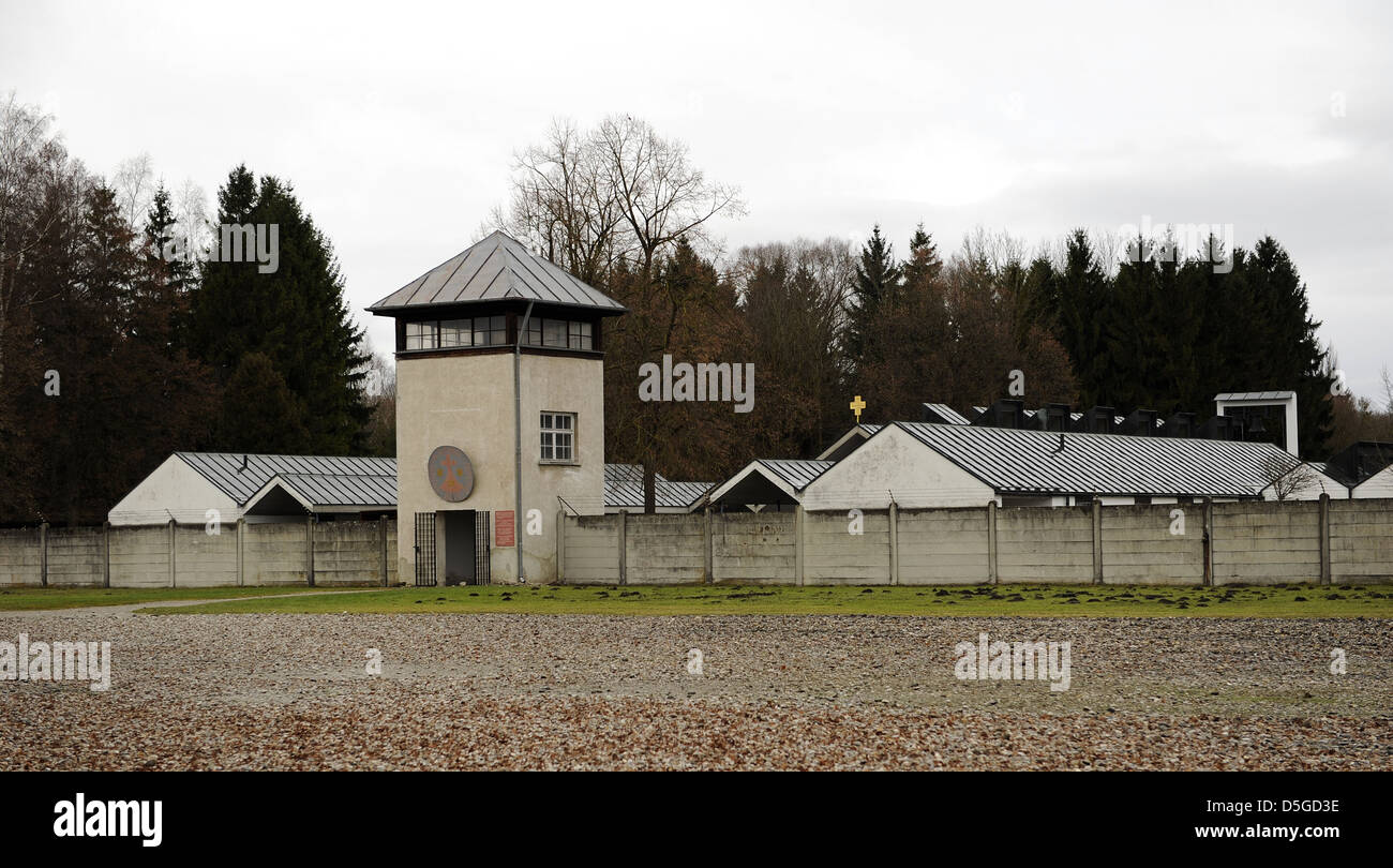 Campo di Concentramento di Dachau. Campo nazista di prigionieri aperto nel 1933. Convento Carmelitano, 1963. Germania. Foto Stock