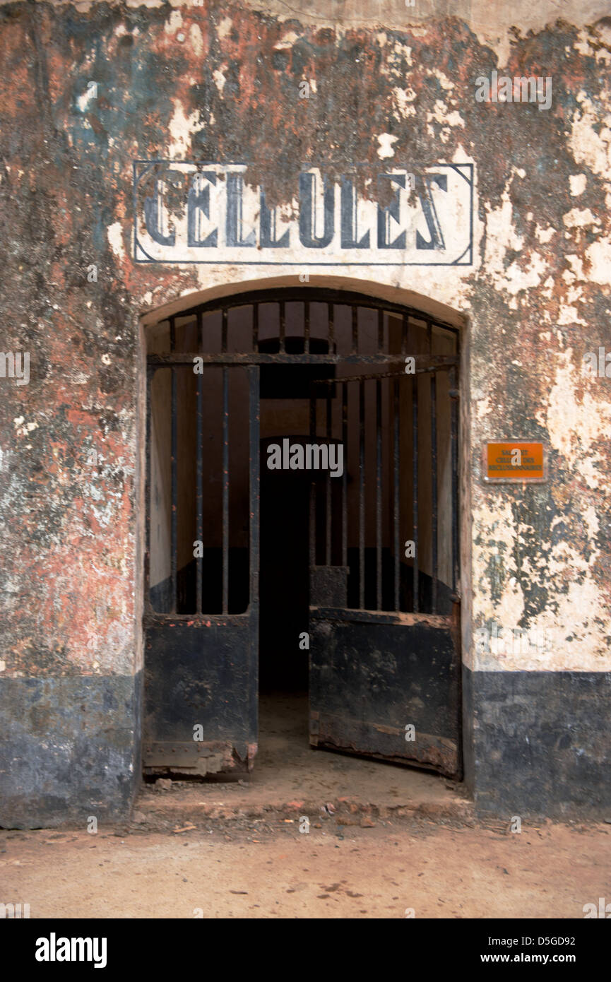 Il telecomando colonia penale di diavoli, isola nella Guyana francese Foto Stock