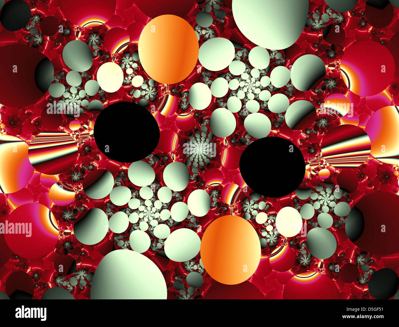 Abstract cerchi disegno frattale Foto Stock