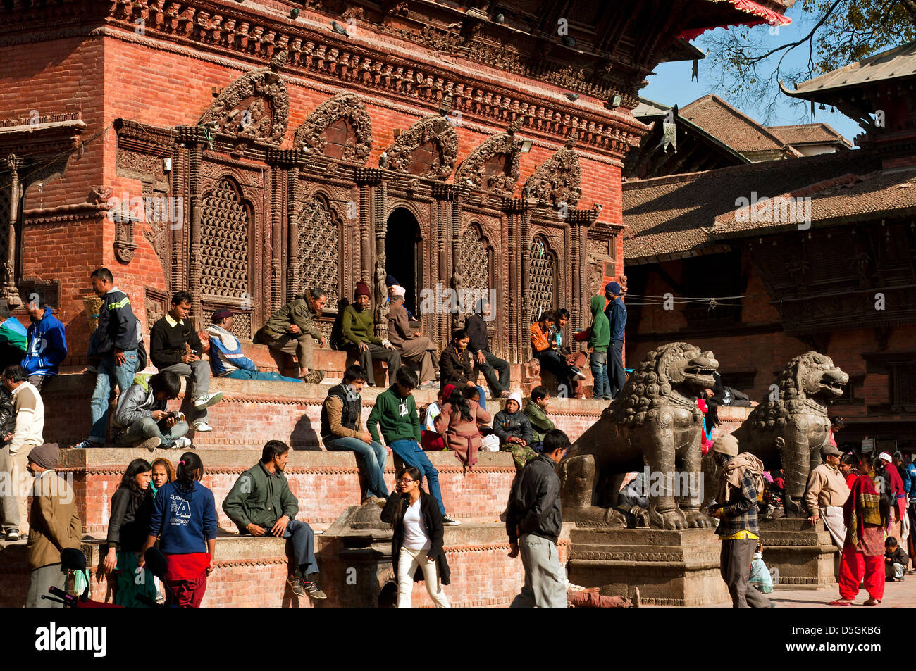 Shiva parvati temple, Durbar Square, Kathmandu Foto Stock