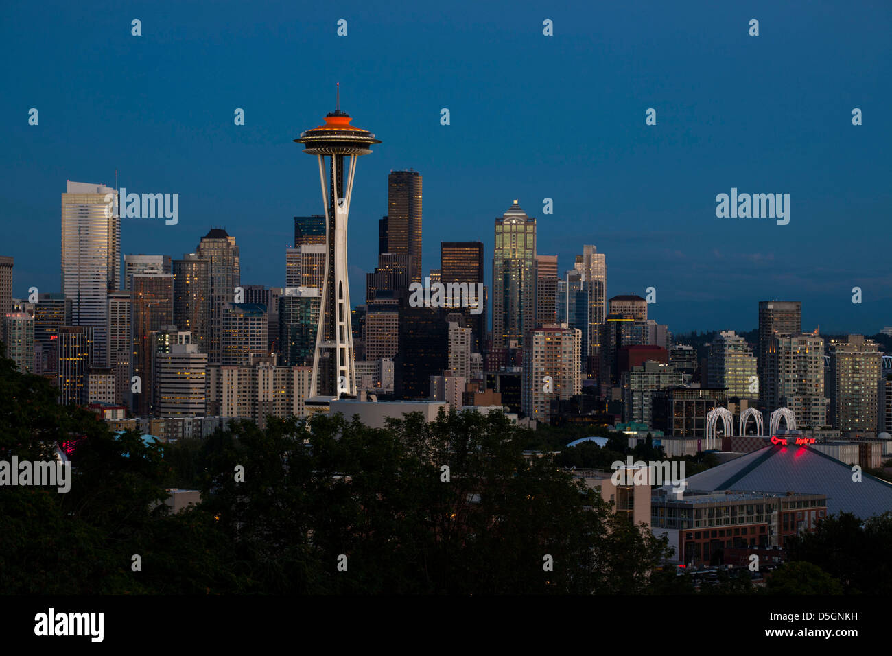 Una vista di Seattle da Kerry Park. Foto Stock