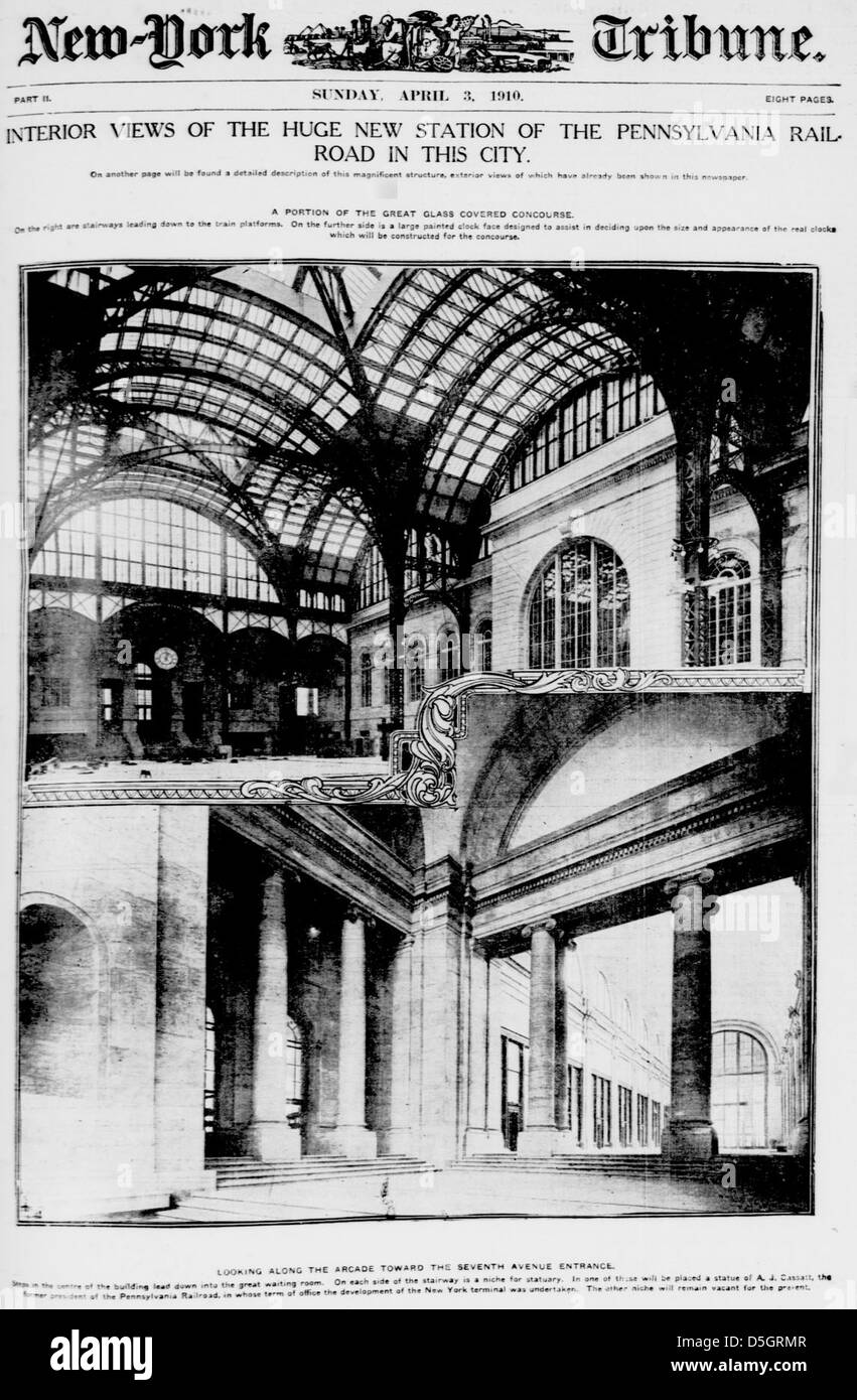 Vedute interne del nuovo e grande stazione della Pennsylvania Railroad in questa città (LOC) Foto Stock