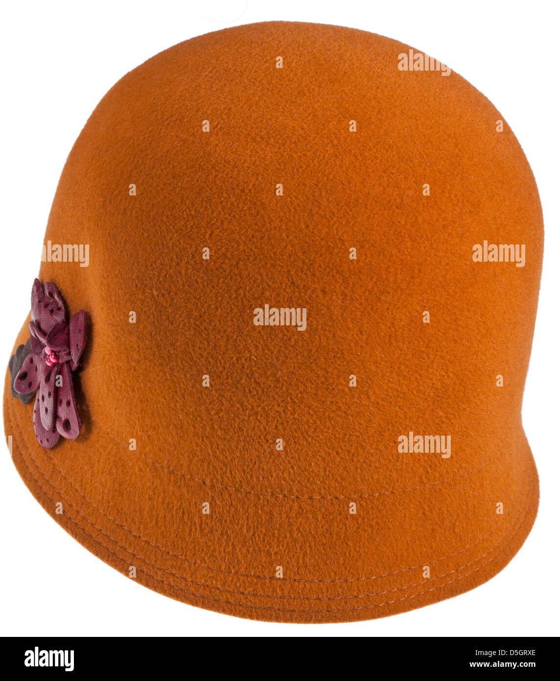 Sentivo ladies cloche hat isolati su sfondo bianco Foto Stock