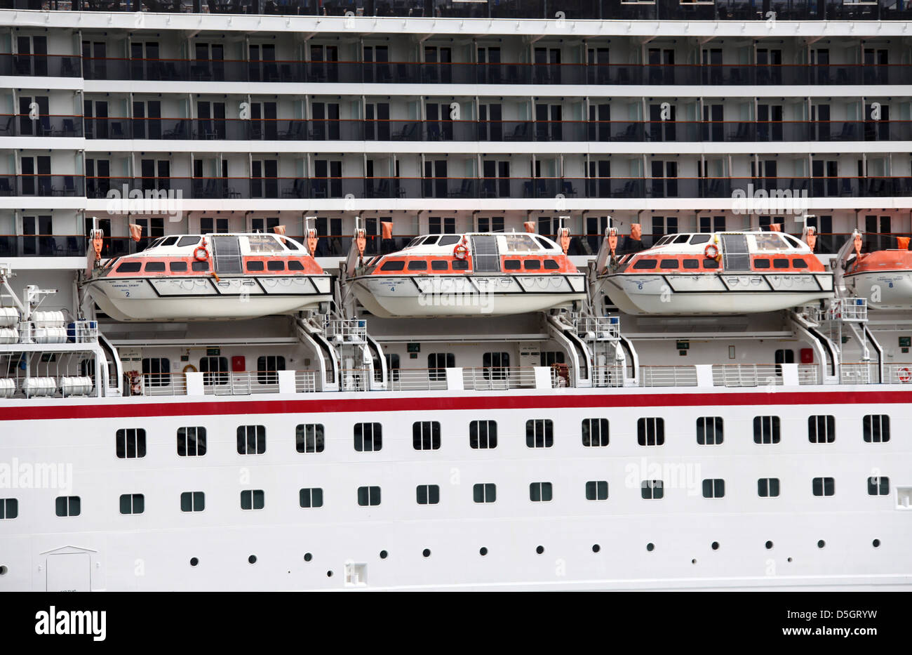 Lo spirito del Carnevale le imbarcazioni di salvataggio Foto Stock