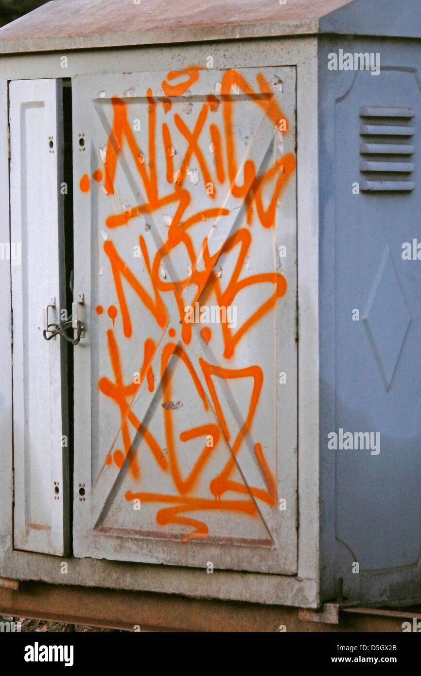 Scatola di distribuzione alimentazione Foto Stock