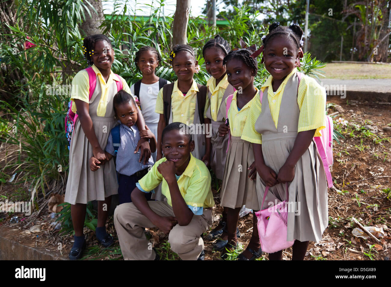 Dominica, Wesley, scolari. Foto Stock