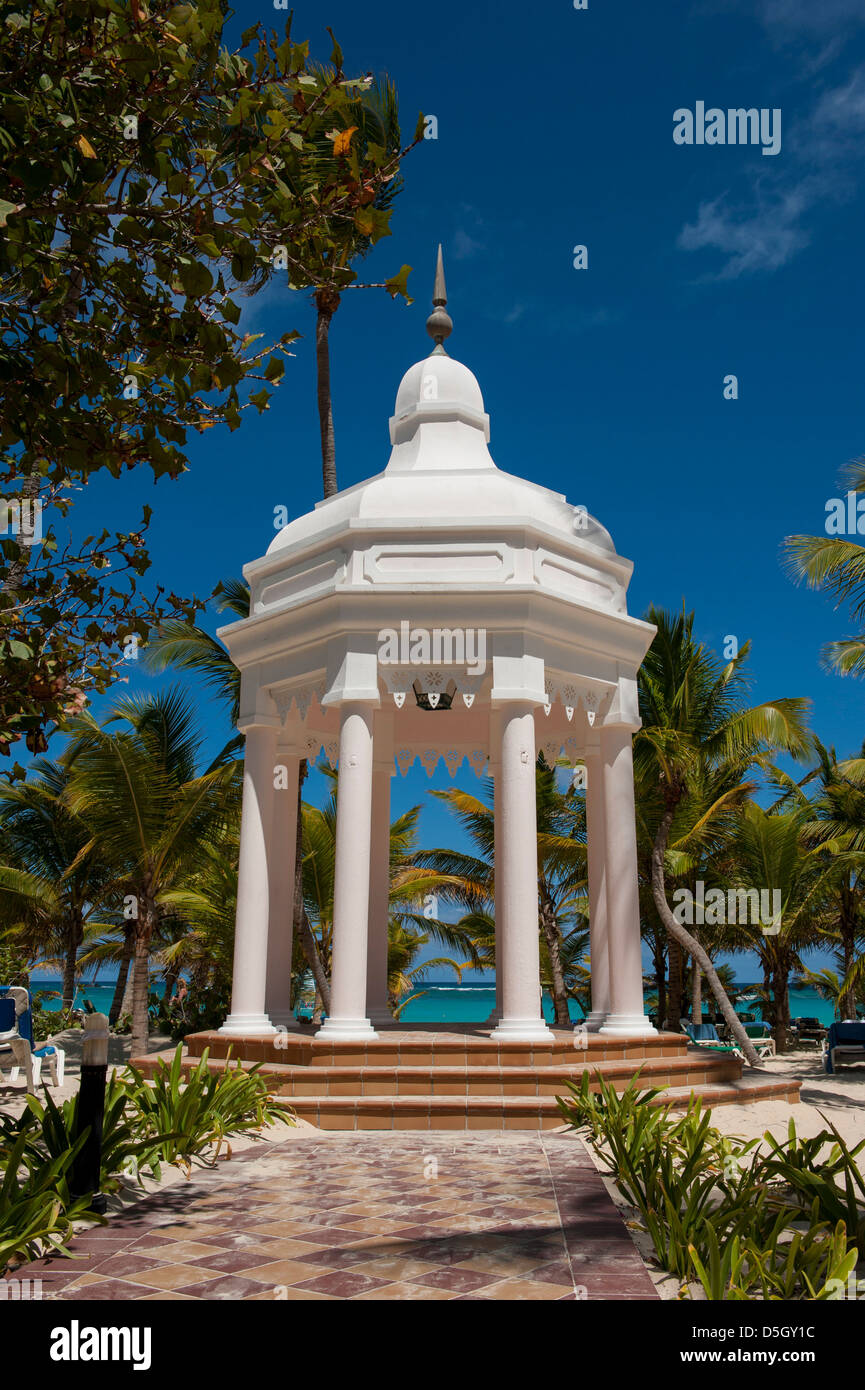 Repubblica Dominicana, Punta Cana, Higuey, Bavaro, Riu Palace, gazebo per matrimoni Foto Stock