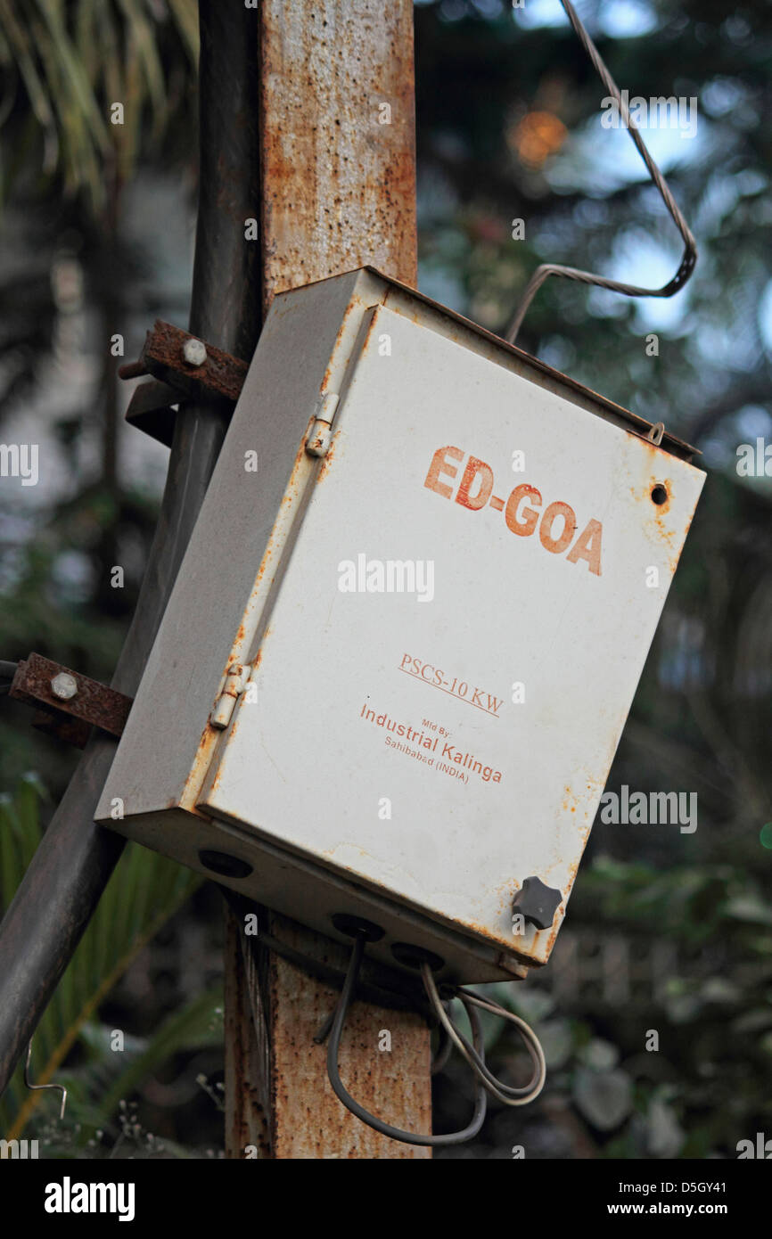 Scatola di distribuzione alimentazione Foto Stock