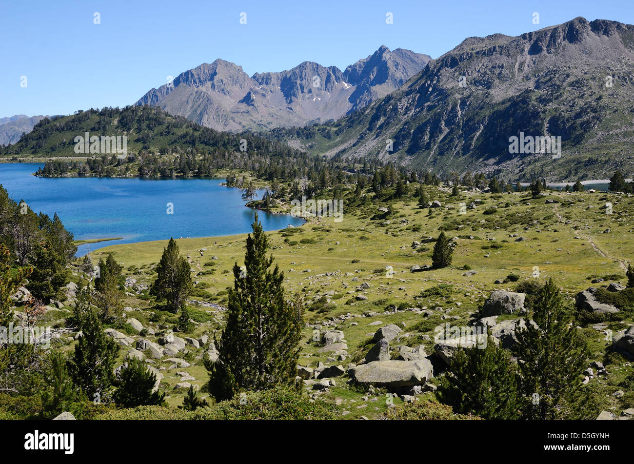 Neouvielle riserva naturale in estate Pirenei Foto Stock