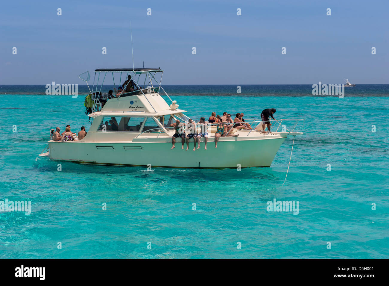 British West Indies, Isole Cayman, Grand Cayman Stingray City Foto Stock