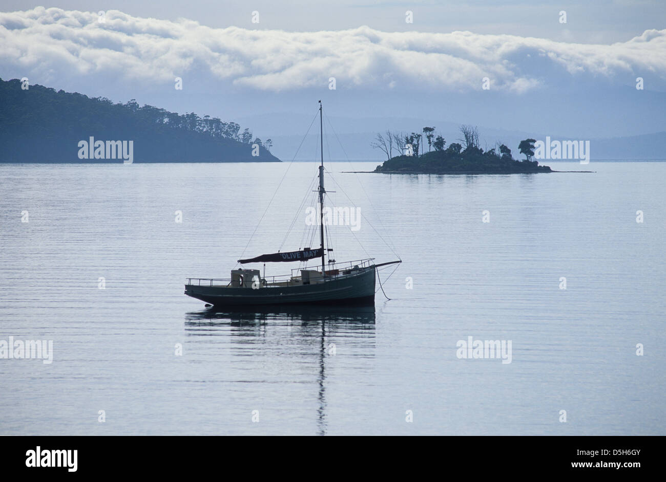 Australia, nel sud-est della Tasmania, vista del porto Esperance a Dover Foto Stock