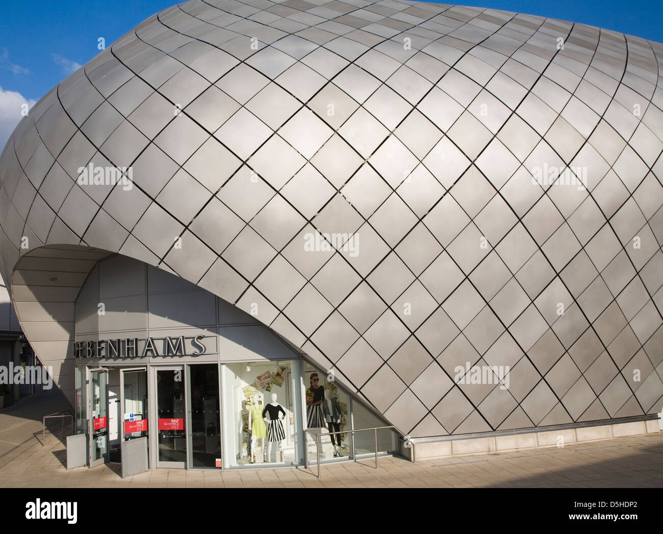 Negozio Debenhams nell'arco centro shopping, Bury St Edmunds Suffolk, Foto Stock